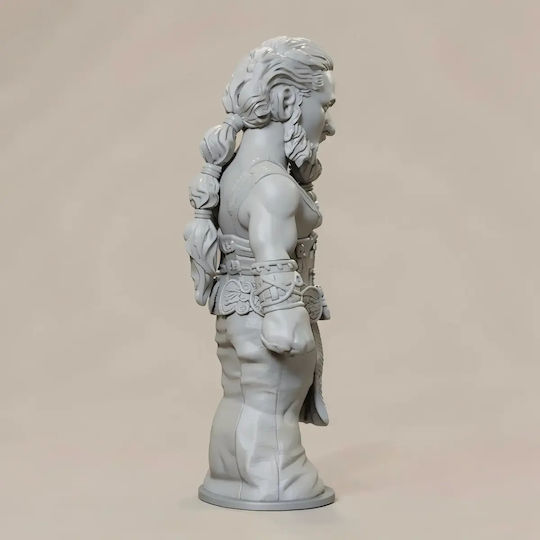 Unpainted 3D Figure Game Thrones Khal Drogo Chibi 3D Printing Figurine Painting DIY Gift Colors 30 Cm 1:6