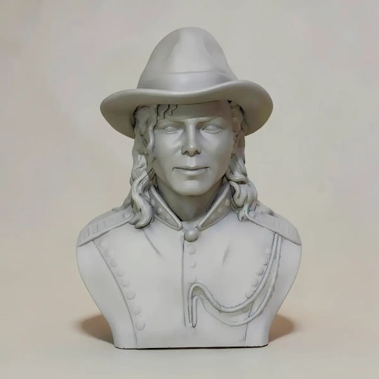 Unpainted 3D Figure Michael Jackson Bust Digital Sculpture Painting DIY Gift Colors 15.2 Cm 1:12