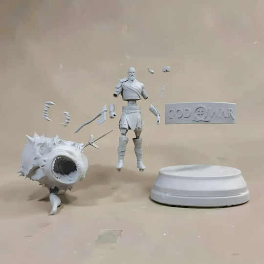 Unpainted 3D Figur Kratos Stehend Aus God of War Bemalen Diy Geschenk Farben 20 Cm 1:8