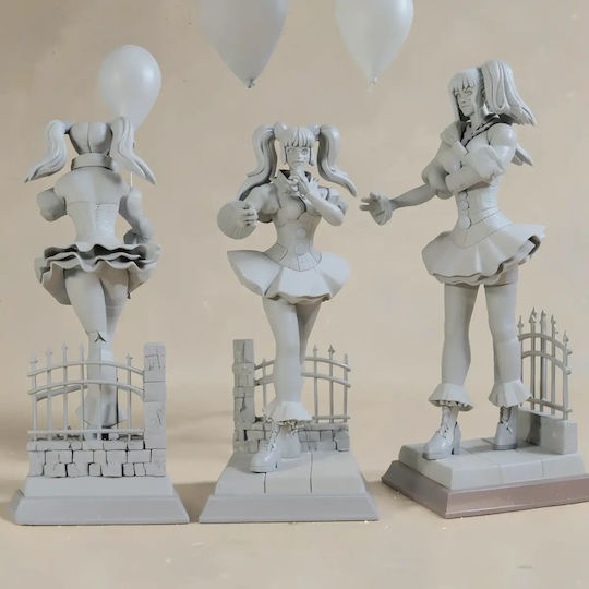 Unpainted 3D Figure Lady Pennywise V2 Fanart Painting DIY Gift Colors 30 Cm 1:6