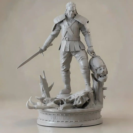 Unpainted 3D Figur Geralt Rivia Henry Cavill Aus Witcher Bemalbar DIY Geschenk Farben 20 Cm 1:8