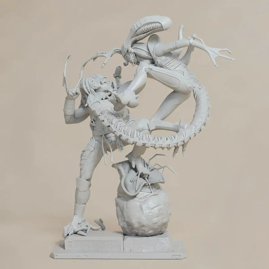 Άβαφη 3d Sammelbare Figur Alien Fighting Predator Modell Βάψιμο Diy Δώρο Χρώματα 15,2 Cm 1:12