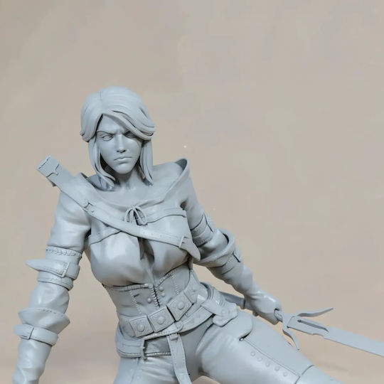 Unbemalte 3D Figur Ciri Witcher 3 Bemalung Diy Geschenk Farben 20 Cm 1:8