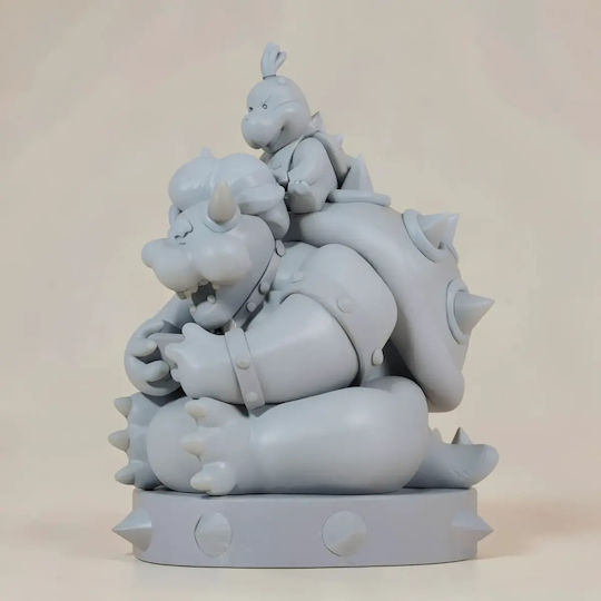 Unpainted 3D Figure Bowser Bowser From Super Mario Painting DIY Gift Colors 20 Cm 1:8