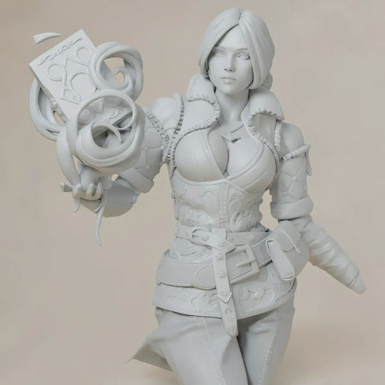 Unbemalte 3D Figur Triss Merigold Stehend Aus Der Witcher Maßstab 1:12 Diy Bemalung Geschenk Farben 15,2 Cm