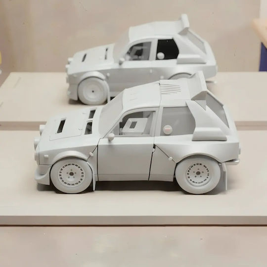 iLovePrints Sammelbare Figuren 3d Figur Modell Kit Car Delta S4 Rally Bemalt Diy Geschenk Farben 20 Cm 1:8