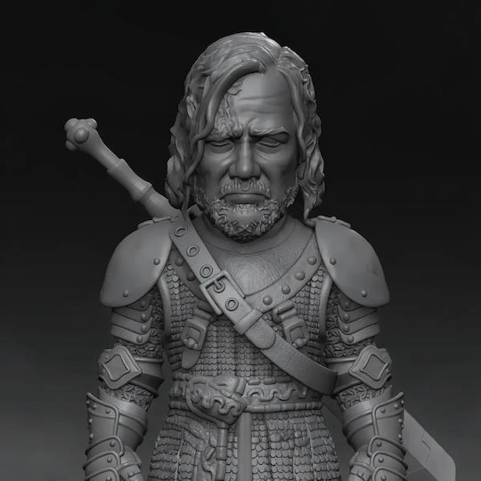 Unpainted 3D Figure Game Thrones Hound Chibi 3D Printing Figurine Painting DIY Gift Colors 30 Cm 1:6