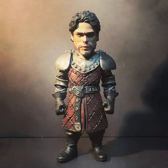Unpainted 3D Figure Game Thrones Robb Stark Chibi 3D Printing Figurine Painting DIY Gift Colors 30 Cm 1:6