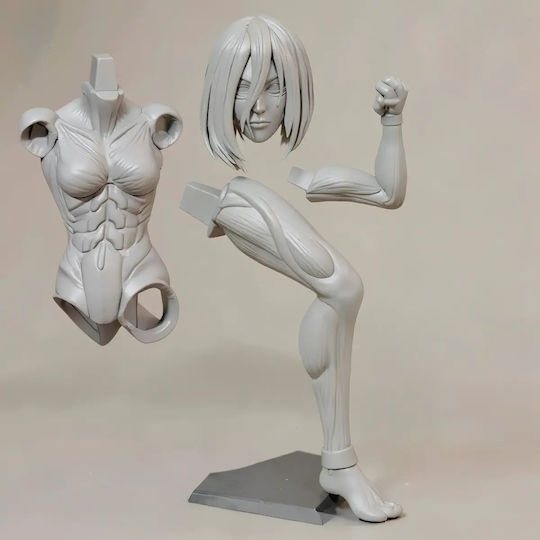 Unpainted 3D Figur Female Titan V2 Aus Angriff auf Titan Bemalen Diy Geschenk Farben 30 Cm 1:6
