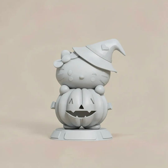 Небоядисана 3D Фигура Hello Kitty Halloween Files Боядисване DIY Подарък Цветове 30 см 1:6