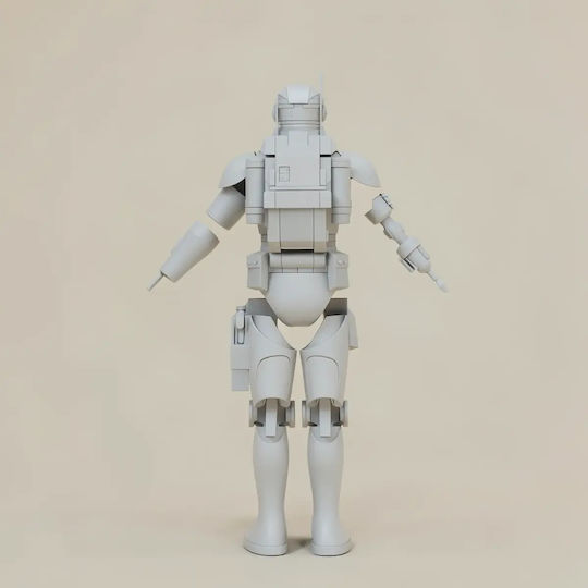 Unpainted 3D Figure Cosplay Bad Batch Echo Armor Painting DIY Gift Colors 15.2 Cm 1:12