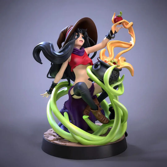 Unpainted 3D Figure Witch Halloween Painting DIY Gift Colors 30 Cm 1:6