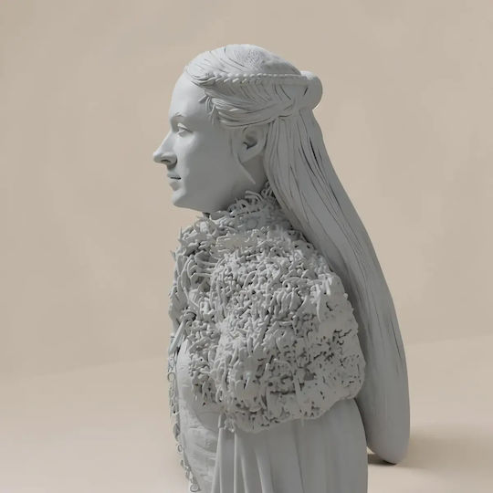 Unpainted 3D Figure Sophie Turner Sansa Stark Game Thrones Ready To Paint DIY Gift Colors 20 Cm 1:8