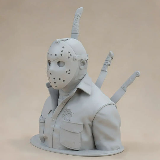 Άβαφη 3D Фигура Jason Хелоуин Бюст Готов За Боядисване DIY Подарък Цветове 30 См 1:6