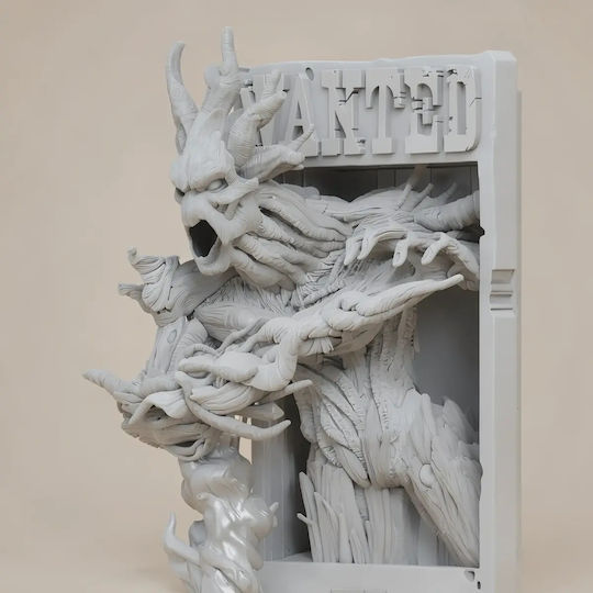 Άβαφη 3d Φιγούρα Groot Comic Version Poster Bust Digital Βάψιμο Diy Δώρο Χρώματα 30 Cm 1:6