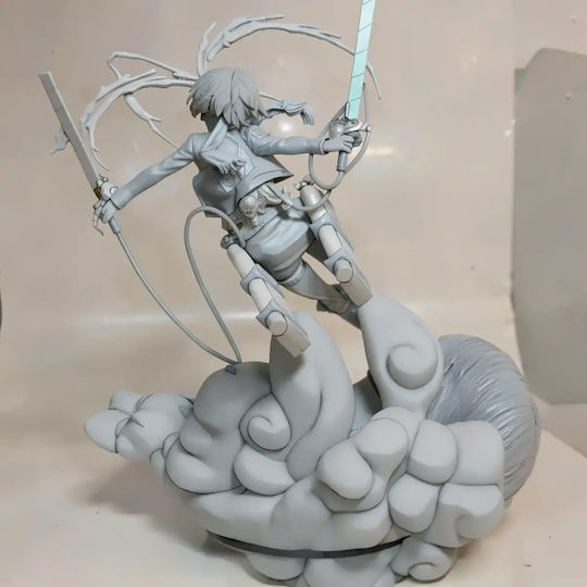 Άβαφη 3d Φιγούρα Mikasa Titan Head 3d Βάψιμο Diy Δώρο Χρώματα 20 Cm 1:8