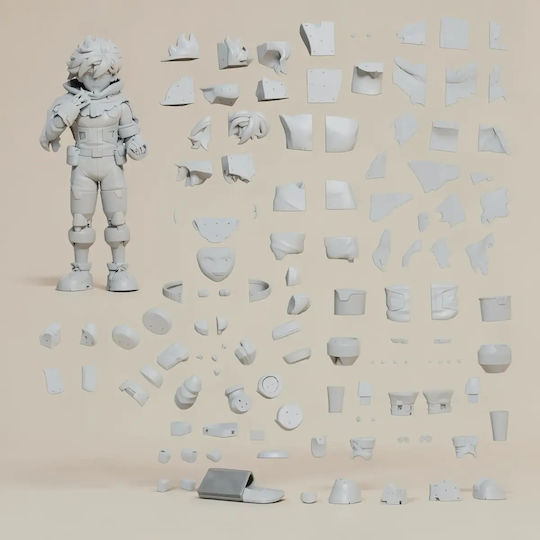 Unbemalte 3D Figur Life Size Deku Dekor DIY Geschenk Farben 30 Cm 1:6