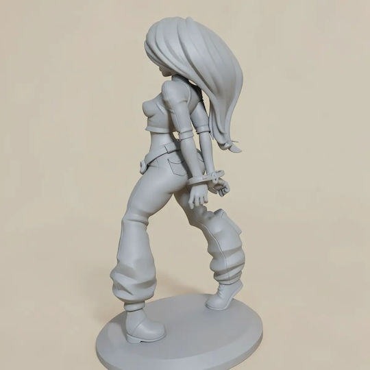 Unpainted 3D Figure Kim Possible Stylized 3D Printing Models Painting DIY Gift Colors 15.2 Cm 1:12