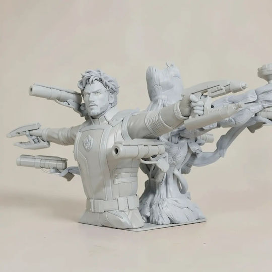 Unpainted 3D Figure Star Lord Groot From Guardian Galaxy Painting DIY Gift Colors 20 Cm 1:8