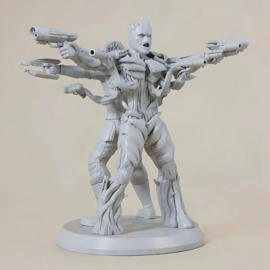Unpainted 3D Figure Star Lord Groot From Guardian Galaxy Painting DIY Gift Colors 30 Cm 1:6
