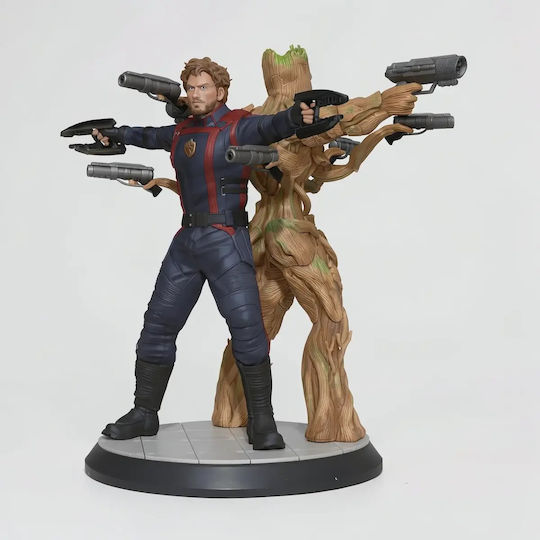 Unpainted 3D Figure Star Lord Groot From Guardian Galaxy Painting Diy Gift Colors 15.2 Cm 1:12