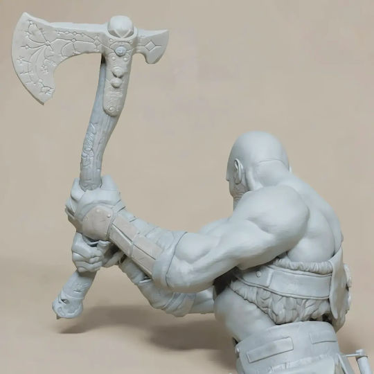 Unpainted 3D Figure Kratos Vs Troll Painting DIY Gift Colors 30 Cm 1:6