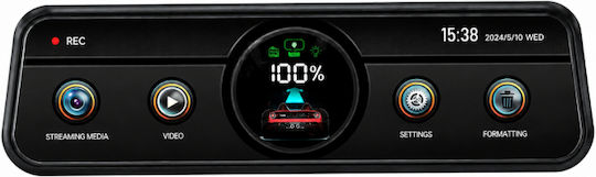 PerVoi Q8 Σετ Καθρέπτης με Κάμερα DVR Αυτοκινήτου 4K με Οθόνη 10" Wi-Fi, GPS & Κάμερα Οπισθοπορείας