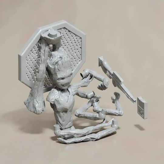 Unpainted 3D Figure Teenage Groot Painting DIY Gift Colors 20 Cm 1:8