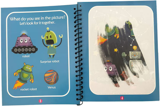Carte De Colorat Magică Apă Robot Lume