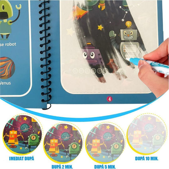 Carte De Colorat Magică Apă Robot Lume