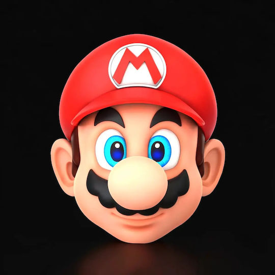 Unpainted 3D Figure Cosplay Italian Red Plumber Super Mario Mask Painting Diy Gift Colors 15.2 Cm 1:12