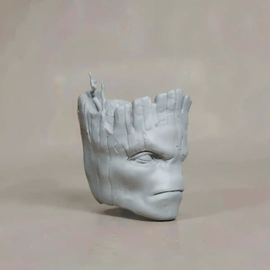 Άβαφη 3d Φιγούρα Custom Head Groot Angry Βάψιμο Diy Δώρο Χρώματα 30 Cm 1:6