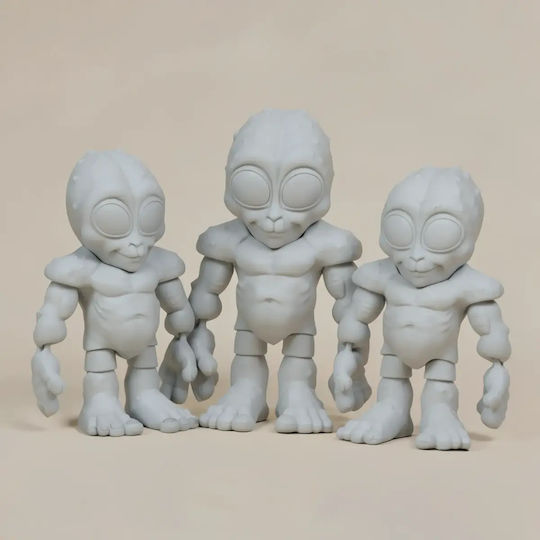 Άβαφη 3d Φιγούρα Super Basic Cute Flexi Alien Βάψιμο Diy Δώρο Χρώματα 20 Cm 1:8