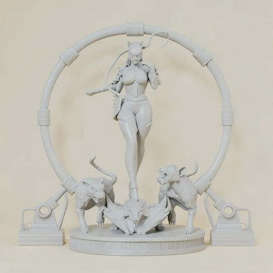 Unpainted 3D Figure Catwoman Vampire Hunter Painting DIY Gift Colors 20 cm 1:8