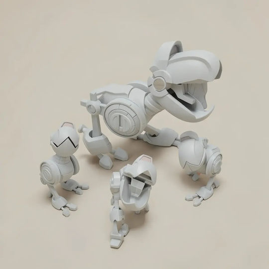 Άβαφη 3d Sammelbare Figuren Basic Tmnt Mouser Joystick Basis Diy Geschenk Farben 30 Cm 1:6