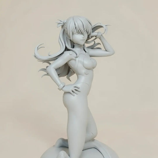 Άβαφη 3D Sammelbare Figur Asuka Langley Stand Pose 230mm Basis Diy Painting Geschenk Farben 30 Cm 1:6