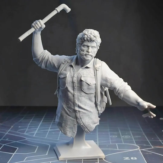 Άβαφη 3d Φιγούρα Joel Last Us Fighting Scene Bust Βάψιμο Diy Δώρο Χρώματα 15,2 Cm 1:12
