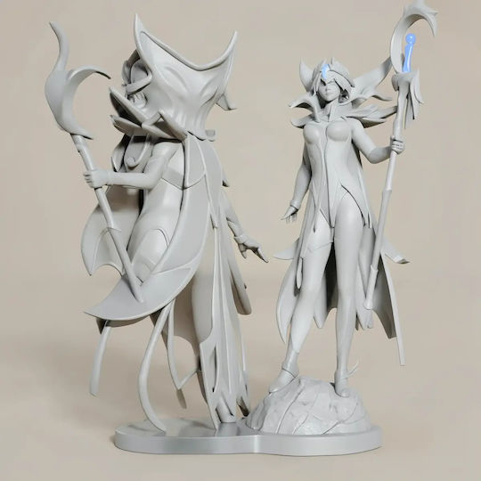 Unpainted 3D Figure Leblanc League Legends Files Painting Diy Gift Colors 15.2 Cm 1:12