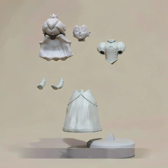 Unpainted 3D Figure Peach Joystick Holder 3D Painting DIY Gift Colors 15.2 Cm 1:12