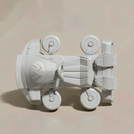 Unpainted 3D Figure Super Mario Back To Future Painting DIY Gift Colors 20 Cm 1:8
