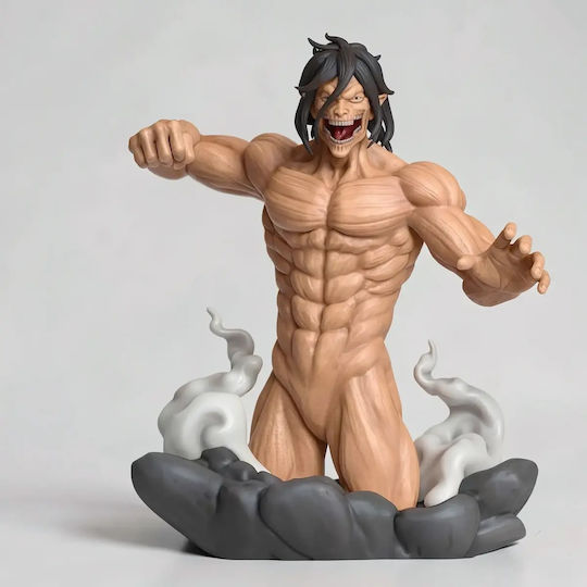 Unbemalte 3d Figur Eren Halbkörper Bereit Für Angriff auf Titan Bemalen Diy Geschenk Farben 20 Cm 1:8