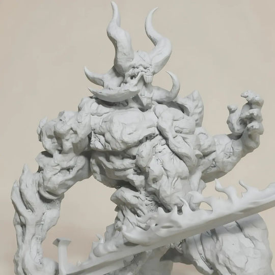 Unpainted 3D Figure Surtur Thor Ragnarok Painting DIY Gift Colors 20 Cm 1:8