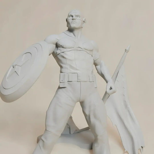 Abgebaute 3d Sammelbare Figur Classic Captain America Stand Pose Bemalt Diy Geschenk Farben 20 Cm 1:8