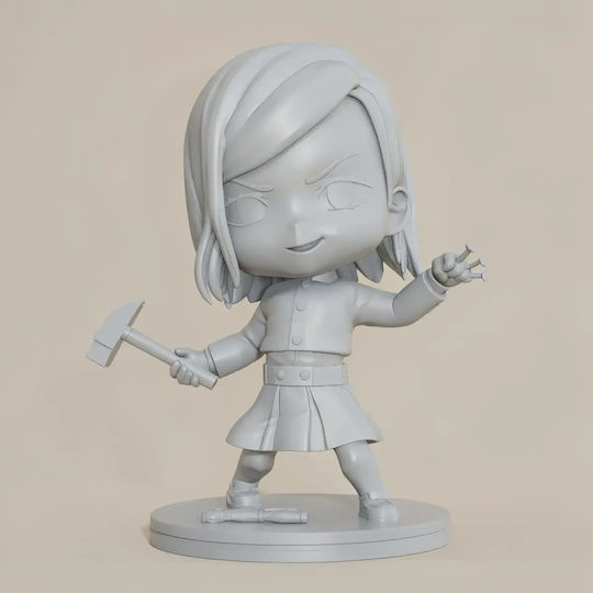 Небоядисана 3D Фигура Nobara Kugisaki Chibi Jujutsu Kaisen 3D Модел Боядисване DIY Подарък Цветове 15,2 См 1:12
