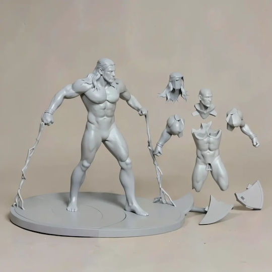 Unpainted 3D Figure Thor Naked NSFW Painting DIY Gift Colors 20 cm 1:8