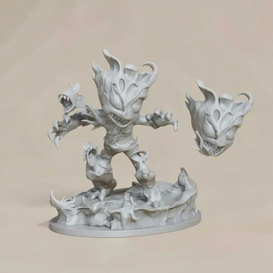 Unpainted 3D Figure Venom Groot Chibi V2 Painting DIY Gift Colors 30 Cm 1:6