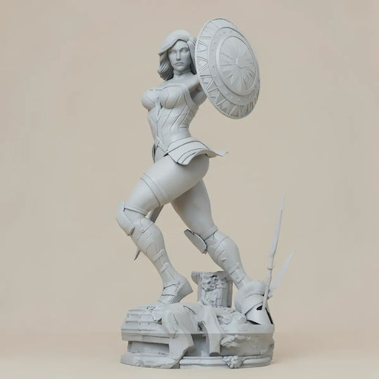 Unbemalte 3D Figur Wonder Woman Warrior Im Kampf Bereit Zum Bemalen Diy Geschenk Farben 20 Cm 1:8