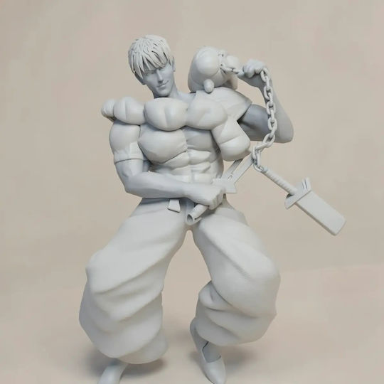 Unpainted 3D Figure Toji Fushiguro On Roof Jujutsu Kaisen Painting Diy Gift Colors 20 Cm 1:8
