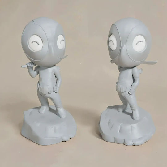 Figurină 3D Nevopsită Chibi Deadpool Sword Files Vopsire Diy Cadou Culori 15,2 Cm 1:12