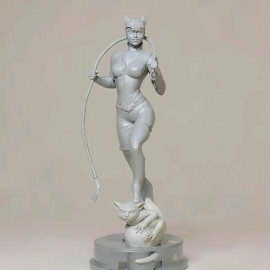 Unpainted 3D Figur Catwoman On Base Painting Diy Geschenk Farben 15,2 Cm 1:12